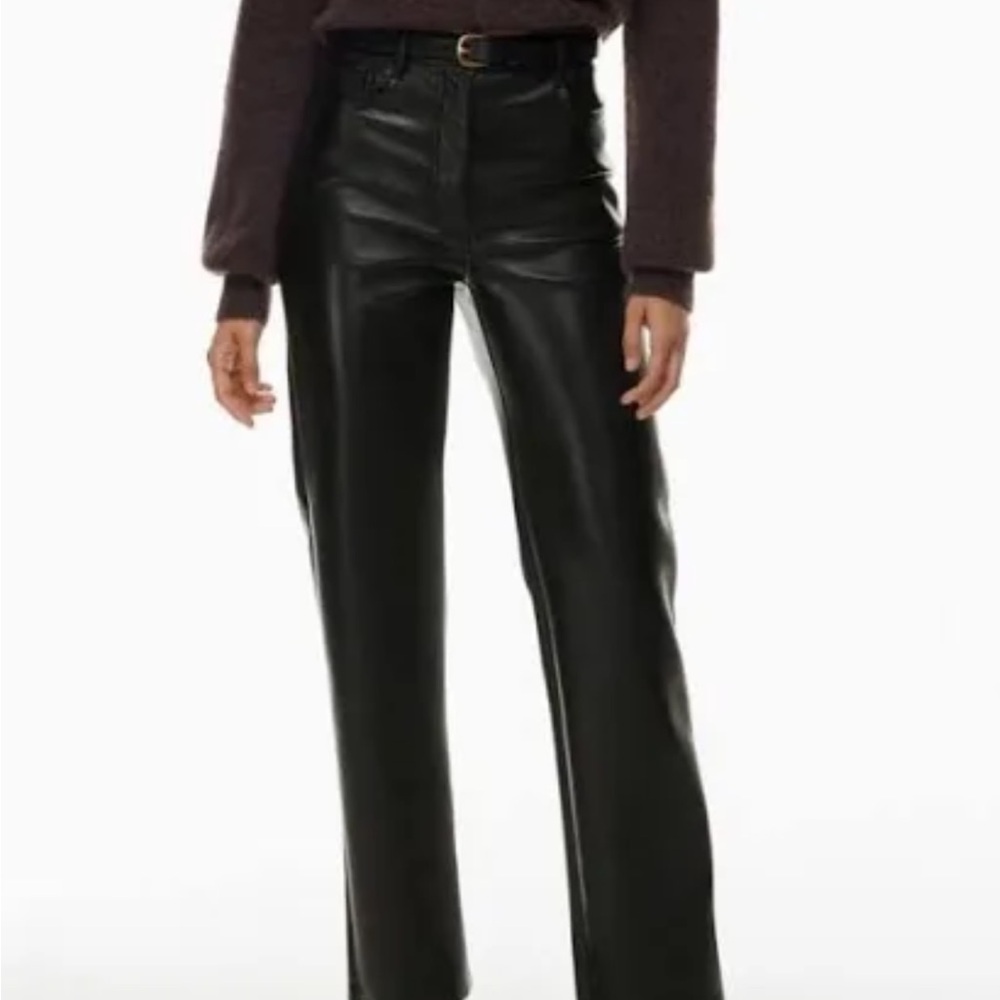 Croc leather pants
